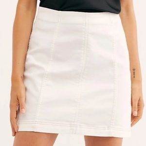 Free People White Modern Femme Mini Skirt Size 4